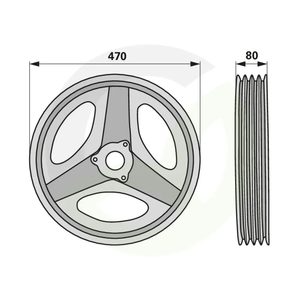 Jermenica 4 utori OD: 470 mm, ustreza BCS 532.31479