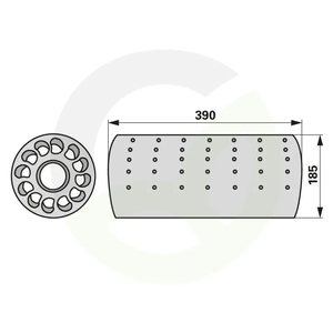 Gumijasta valja - AD: 188 mm, L: 390 mm, ustreza BCS 551.38117
