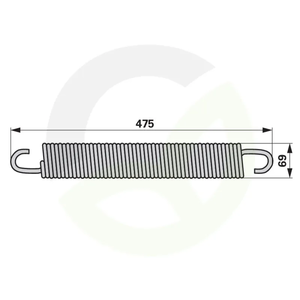 Vzmet AD: 69 mm, dolžina: 475, ustreza BCS 580.29321
