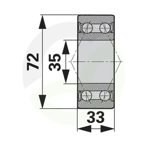 Ležaj kroglični s poševnim dotikom BAH-0013 D, 2-redni, Pöttinger 402.163