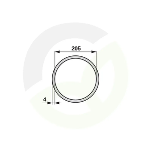 Krožno tesnilo 205x4 mm Claas 2339520