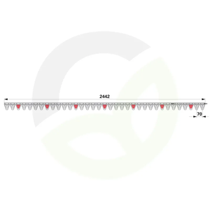 Nož zgornji D 238 cm, 35 rezil, gladek, T70 ESM 262.3890