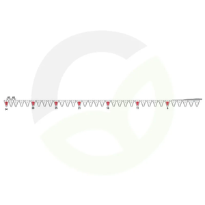 Spodnji nož z rezalno glavo 275 cm ustreza ESM 2655310