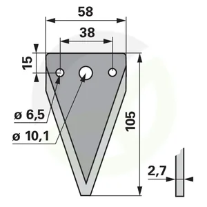 Nož kose gladek ESM 3443181