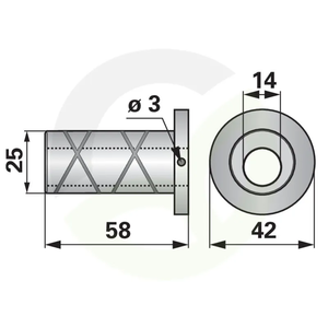 Ekscentrični vijak Dm 25 mm ustreza 3230820