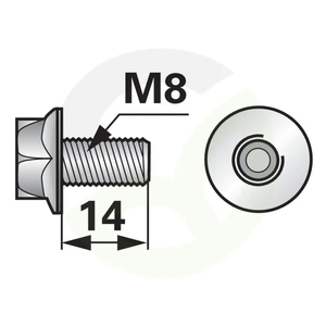 Vijak s široko glavo M8X14 DIN 6921