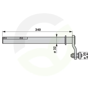 Nosilec vzmetnih prstov dolg, Deutz Fahr 06563320
