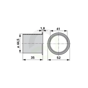 Puša iz umetnega materiala ID 40 x AD 44 x H 35 mm, Claas 0912086.0