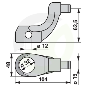 Krmilna ročica Pöttinger 2610.80.050.0