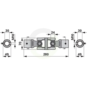 ZGLOB DVOJNI Pöttinger 212700300, KOMPLET