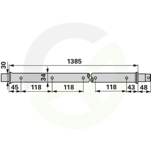 Cev z zobmi 1465 mm ustreza Pöttinger 126500160