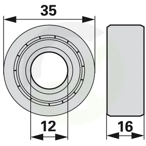 Rolica ležajna LR5201 Pöttinger 401913