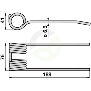 Vzmetni prst CLAAS 986290.0