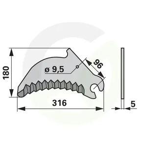 Rezilo ustreza New Holland 84056505