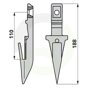 Enojni prst ozki vložki ustreza Bucher H130158810