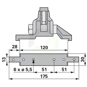 Komplet glave rezila 1-6 ustreza Aebi AM250/1