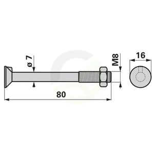 Vijak M8x80 mm 92565033