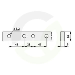 Letev kose spodnja L 260 cm, za pogon ESM 355.3130