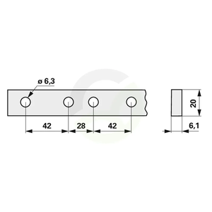 Letev kose spodnja L 300 cm, za pogon ESM 355.3030