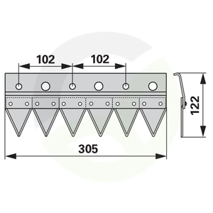 Protirezilo desno gladko ustreza Rapid 93795