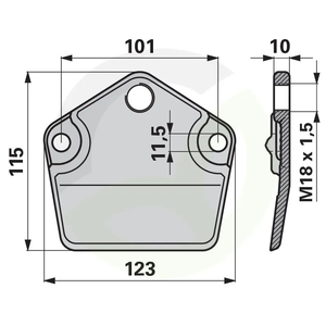 Nosilec rezila srednji Bucher H150042981