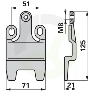 Držalo noža BCS, REFORM B563514040