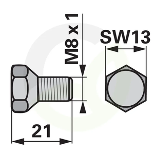Vijak M8x1x21 mm