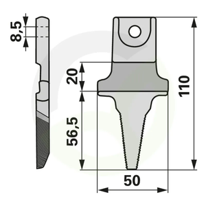 Enojni prst za BCS 524.58714T