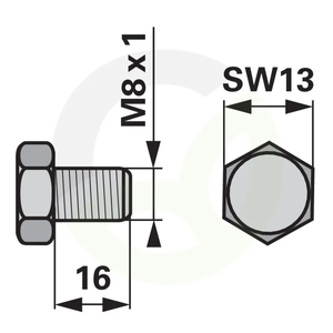 Vijak matični M8X1X16 10.9, REFORM B311130930