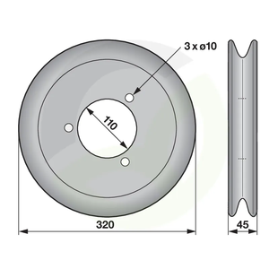 Jermenica Rapid 95940, razmak lukenj 130 mm