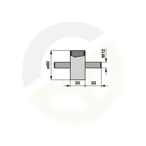 Gumijasti odbojnik 60x30 ustreza Agria 26416