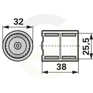 Puša ležajna 2- redna BK2538 Busatis