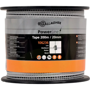 Trak pašne ograje Powerline, 20 mm, 200 m, 106236