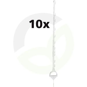 Ograjni stebri - Steigbügelpfahl 155 cm, bel, Duopack 2x5 kos, 10 kos