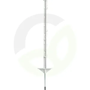 Ograjni stebri - plastični, 75 cm bela, 10 kos