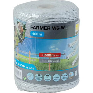 Žica FARMER W6-W, bela, 400 m Horizont