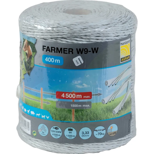 Žica FARMER W9-W, bela, 400 m Horizont