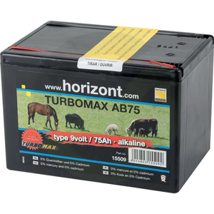 Akumulator TURBOMAX AB75, alkalna, 9 V, 75 Ah, 110 x 115 x 165 mm Horizont