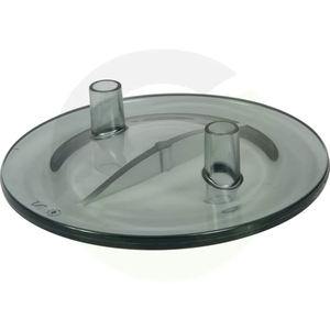 Pokrov mlečne posode iz plastike s priključnim nastavkom 2x16 mm