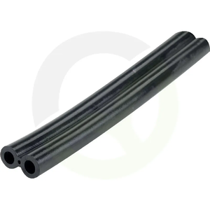 Dvojna gumijasta cev za mleko, črna, n.p. 11,5 mm, na meter - ustreza DeLaval 91701381