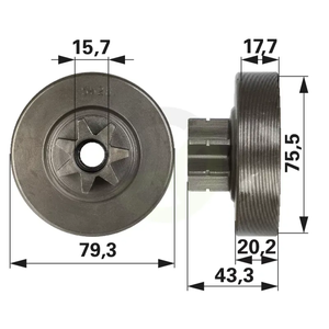 Pogonski zobnik Oregon 32064X, 3/8, 7 zob