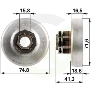 Pogonski zobnik Carlton 509604X, 3/8, 7 zob