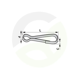 Vzmetni karabin 60 x 10 mm - fiksen - 10 Kos pocinkano jeklo - DIN5287-A