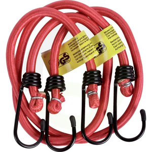 Elastična vrv za pritrjevanje tovora set - rdeč - 60 cm