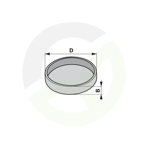 Zaporni pokrov fi 50 x 10 mm - zunanji plašč iz elastomera NBR70 - DIN3760