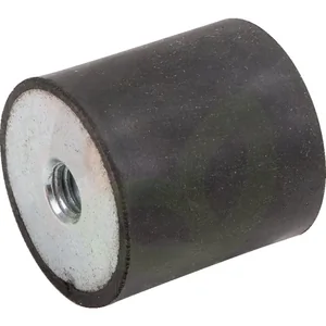 Gumijasti-kovinski blažilnik tip 5, 70 x 45 mm cilindrični 1x notranji navoj M10 x 10 mm