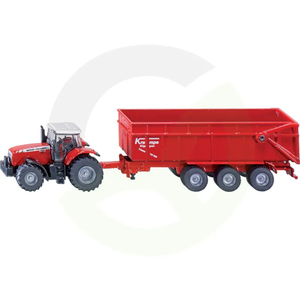 Siku traktor Massey Ferguson s prikolico (1844)