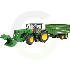Bruder traktor John Deere 7R 350 z nakladalcem in prikolico (03155)