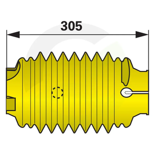 Zaščita SC25, Dm 170 mm, dolžina 305 mm, polna zaščita 85.25.500
