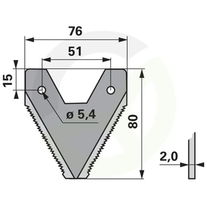Nož kosilnice FG 204403 - 25 kos